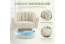 LVHOM Drehsessel Loungesessel Beige 360°-Drehung Cord Bild 4