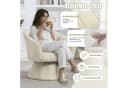 LVHOM Drehsessel Loungesessel Beige 360°-Drehung Cord Bild 5