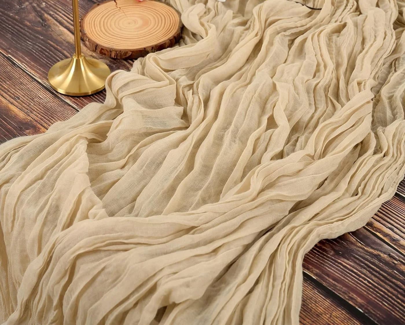 Zaewry Tischläufer Bali-Gaze Boho Beige 90x300 cm - Bild 5