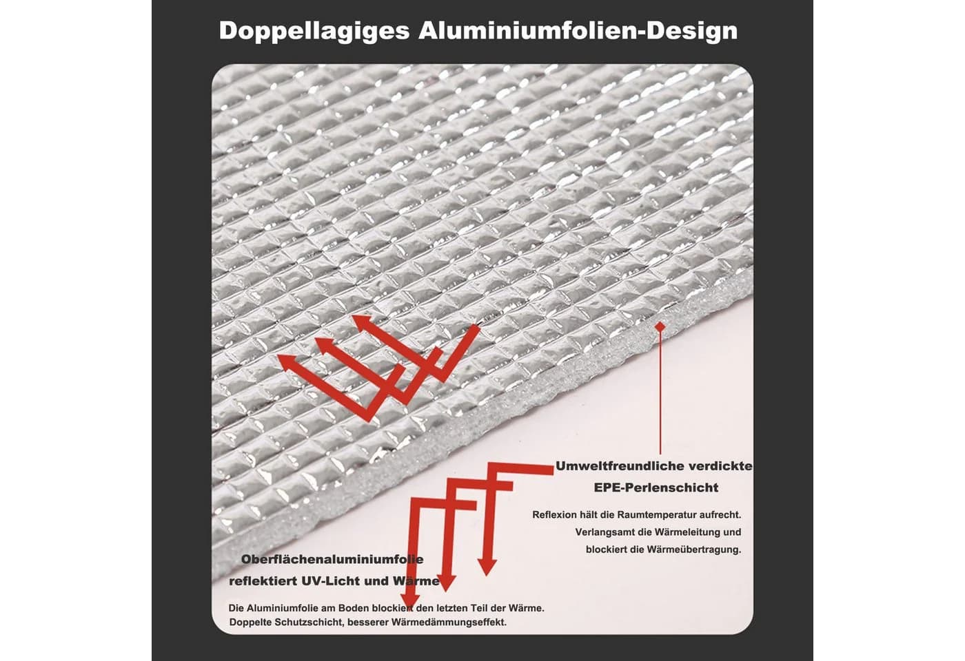 Agger Sonnenschutz-Fensterfolie Sichtschutz Schwarz mit Saugnapf - Bild 3