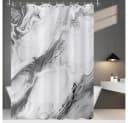 Agger Duschvorhang Modern Grau Abstrakt Marmor Aquarell Design Bild 3