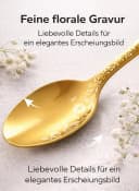 Diwzbyn Besteck-Set 20-tlg. Goldfarben Edelstahl Pfingstrosen-Design Bild 3