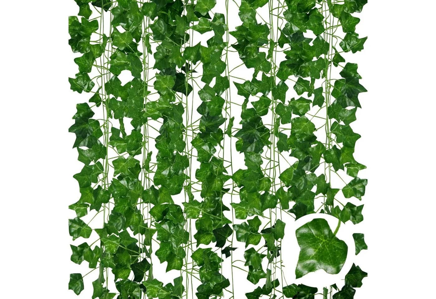 Agger Künstliche Efeu Girlande 220cm 6 St. Grün Hängende Pflanzen - Bild 2