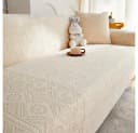 Zaewry Stretch-Sofabezug Beige Elastisch Fleece Bild 4