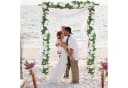 Agger Kunstblumengirlande Weiß Seide & Kunststoff für Hochzeit & Deko Bild 1