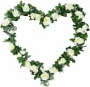 Agger Kunstblumengirlande Weiß Seide & Kunststoff für Hochzeit & Deko Bild 2