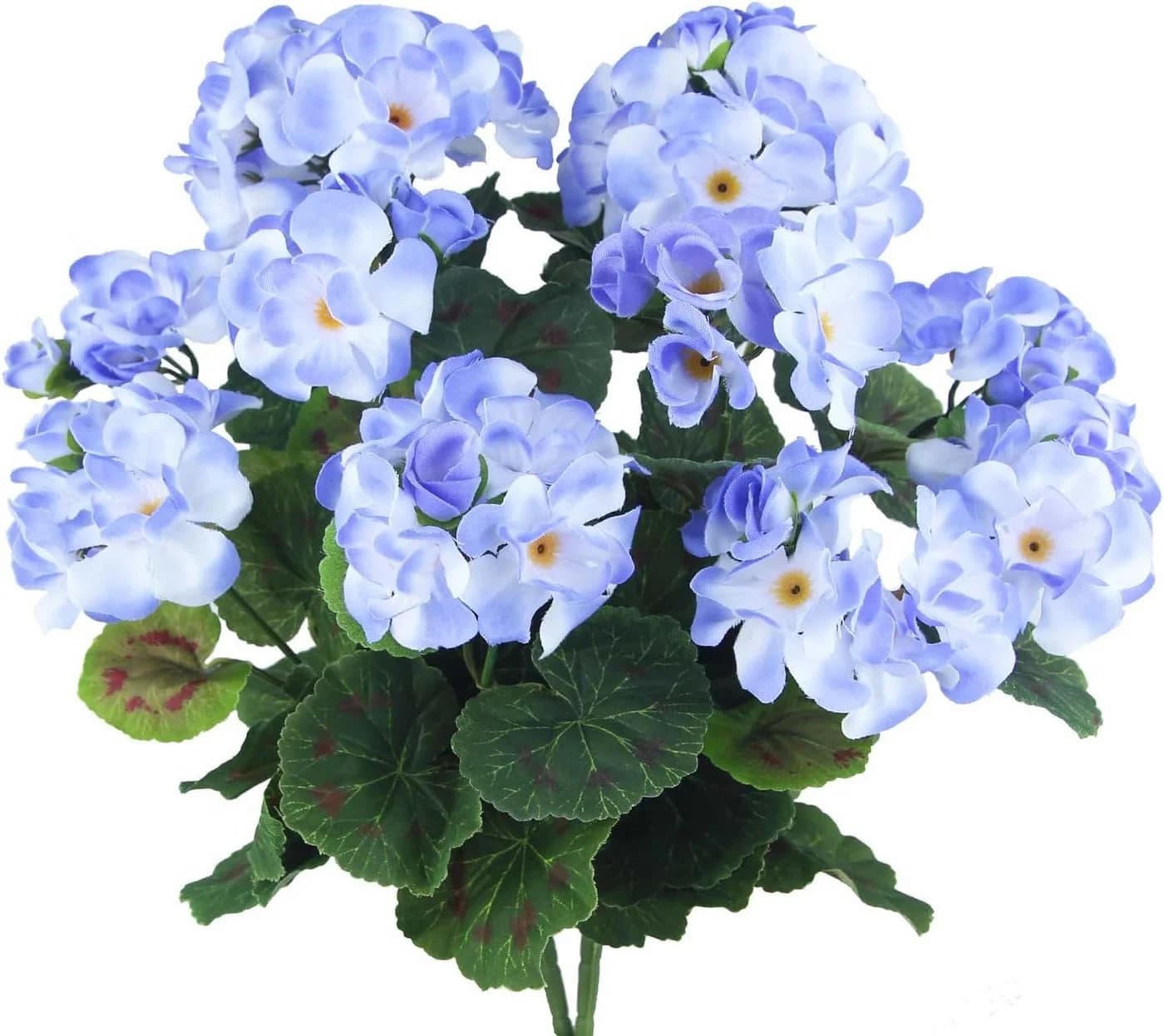 Agger Kunstblumenstrauß Geranie Rot 4 Bündel Seidenblumen - Bild 2