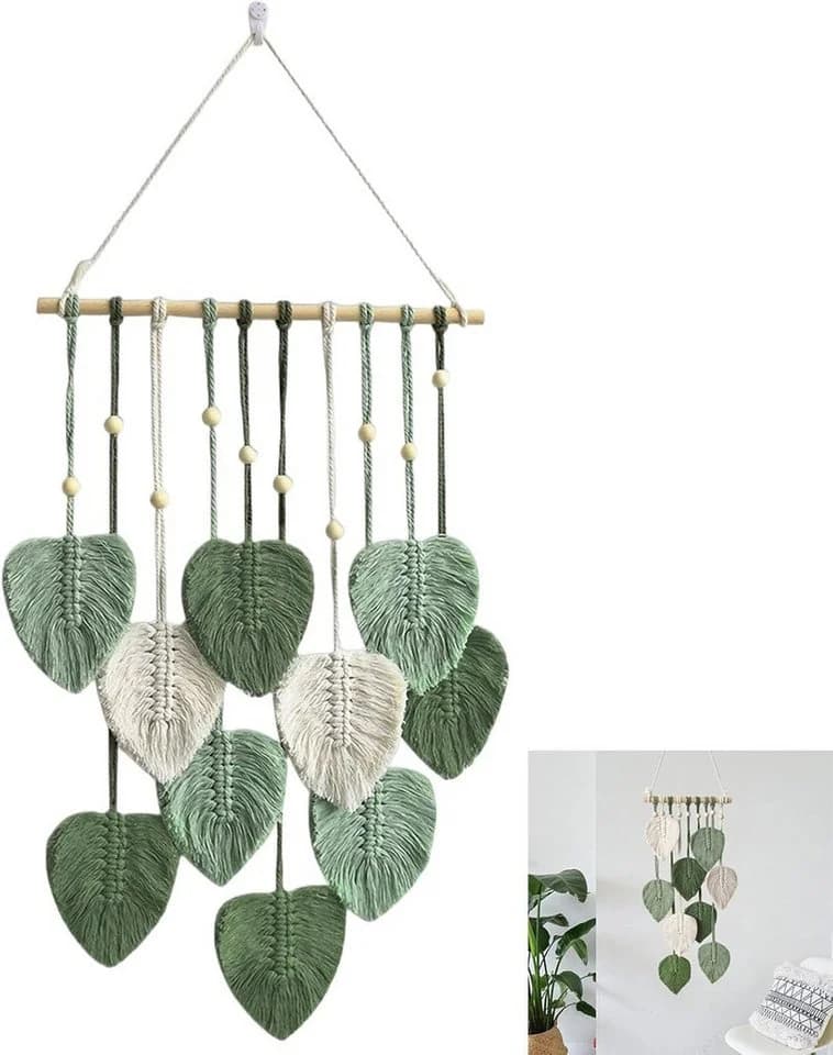 Agger Hängedekoration Makramee Boho-Stil Grün - Bild 2