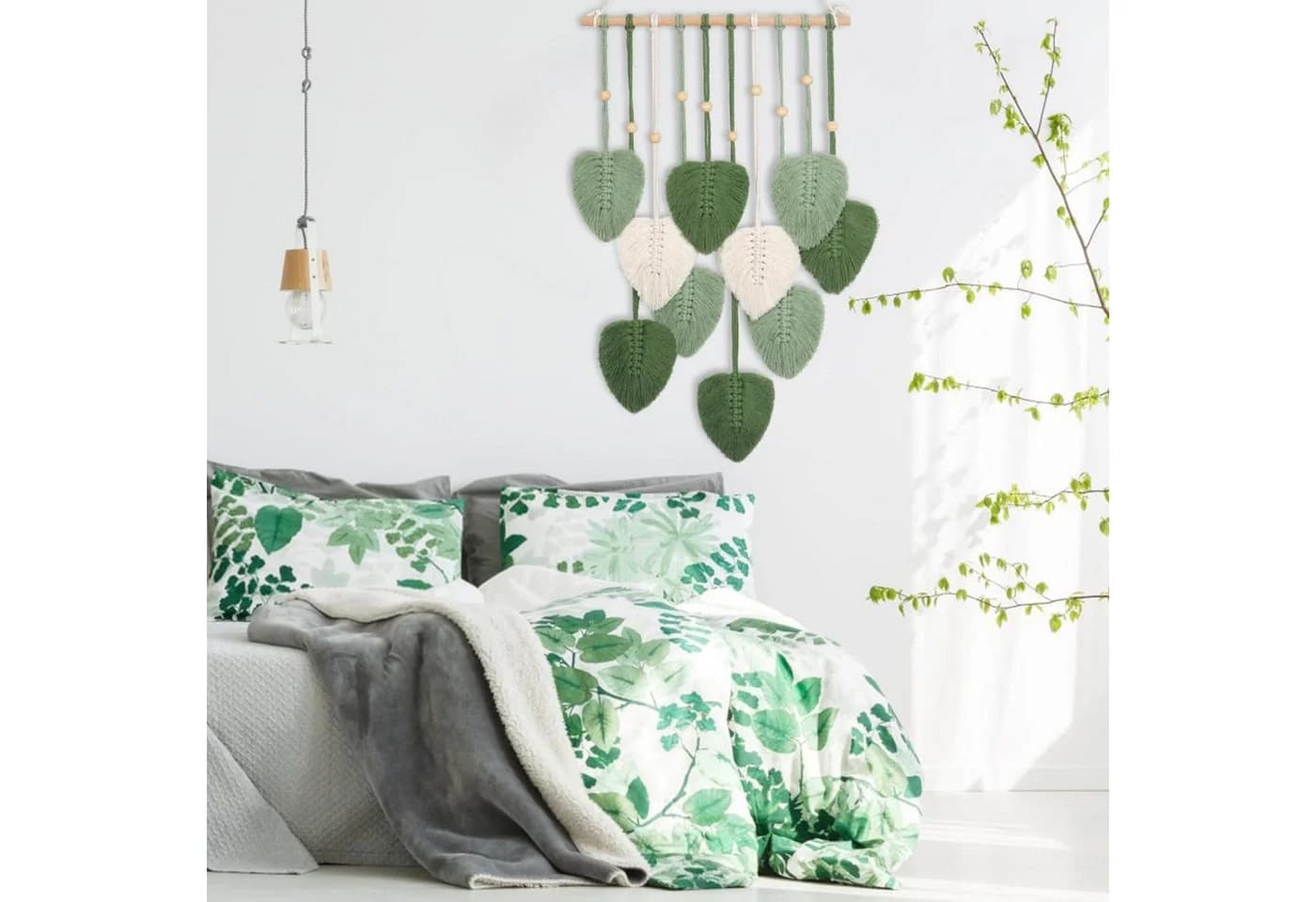 Agger Hängedekoration Makramee Boho-Stil Grün - Bild 3