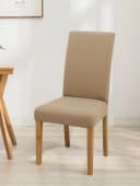 Zaewry Stuhlhusse Stretch Abnehmbare Waschbar Stuhlbezug mit Gummiband Beige Bild 1
