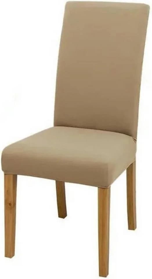 Zaewry Stuhlhusse Stretch Abnehmbare Waschbar Stuhlbezug mit Gummiband Beige - Bild 2