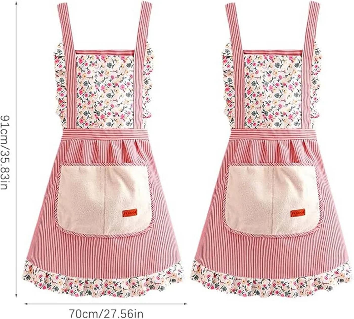 Agger Kochschürze Rosa Verstellbar mit Tasche