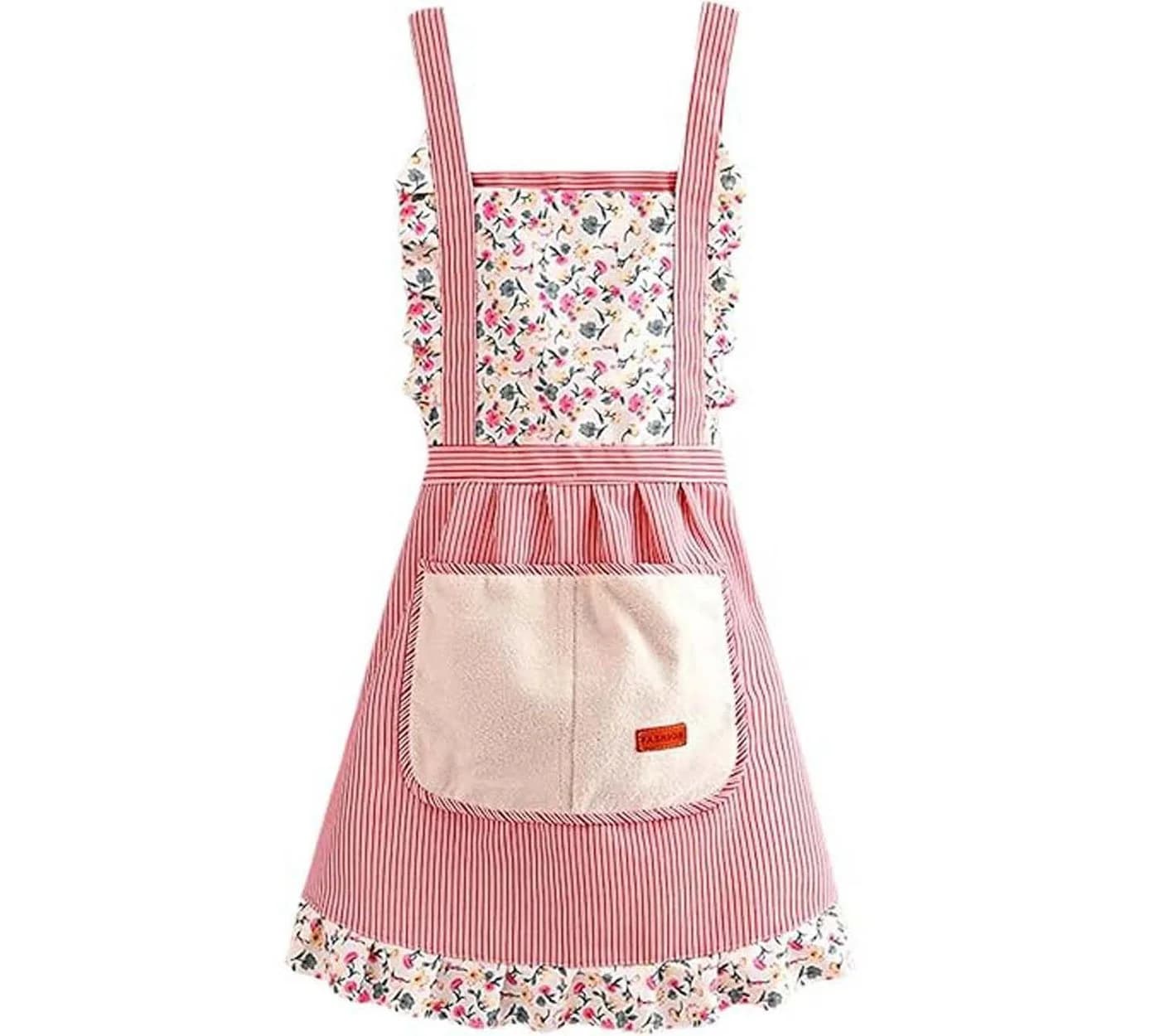 Agger Kochschürze Rosa Verstellbar mit Tasche - Bild 2