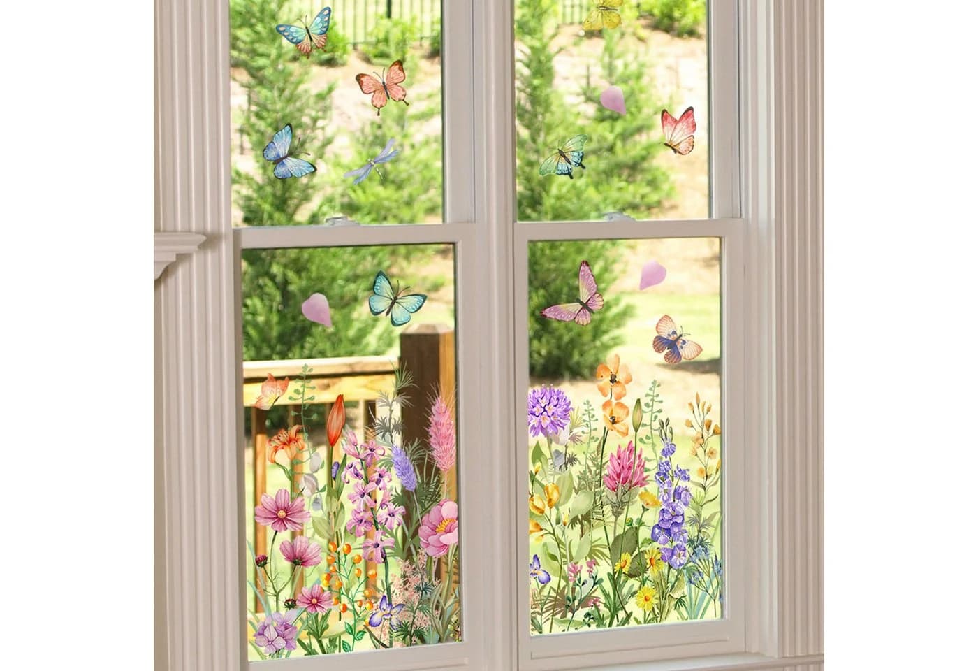 Agger Fensterfolie Blumen Schmetterling Bunt - Bild 4