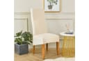 Agger Stuhlhusse Velvet Stretch Beige - Abnehmbar & Waschbar Bild 3