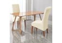 Agger Stuhlhusse Velvet Stretch Beige - Abnehmbar & Waschbar Bild 5