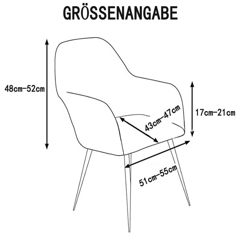 Agger Stuhlhusse Stretch Samt mit Armlehnen beige