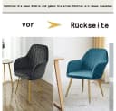 Agger Stuhlhusse Stretch Samt mit Armlehnen beige Bild 3