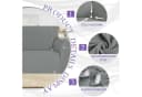 Agger Sofahusse Stretch Grau Rutschfest Polyester Bild 5