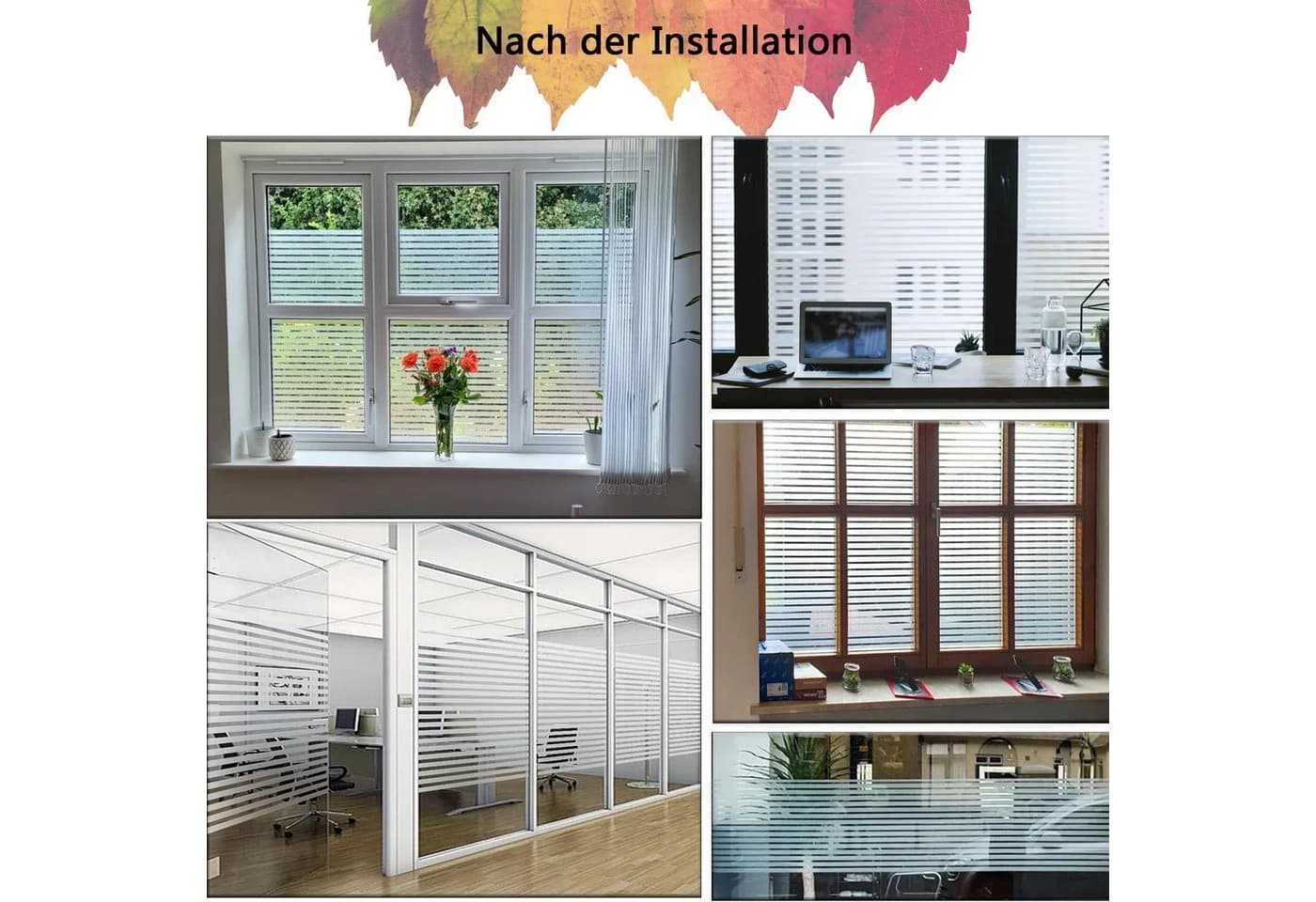 Agger Fensterfolie Streifen Sichtschutz Milchglasfolie Statisch - Bild 5
