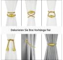 Agger Magnetische Vorhang Raffhalter 2 Stück Gold Bild 5