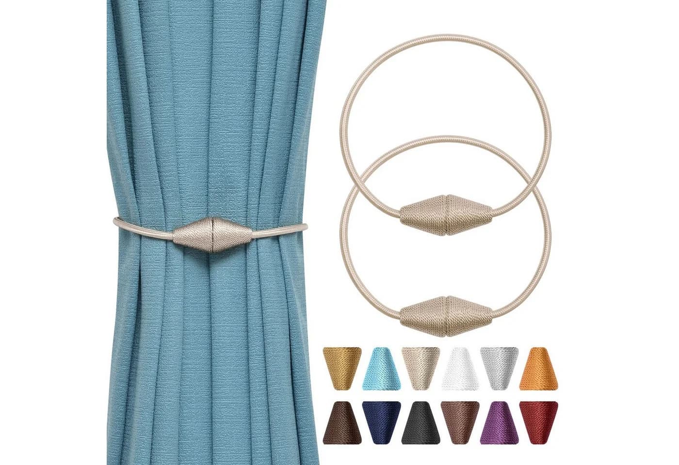 Agger Magnetische Vorhang Raffhalter 2 Stück Beige Modern - Bild 2
