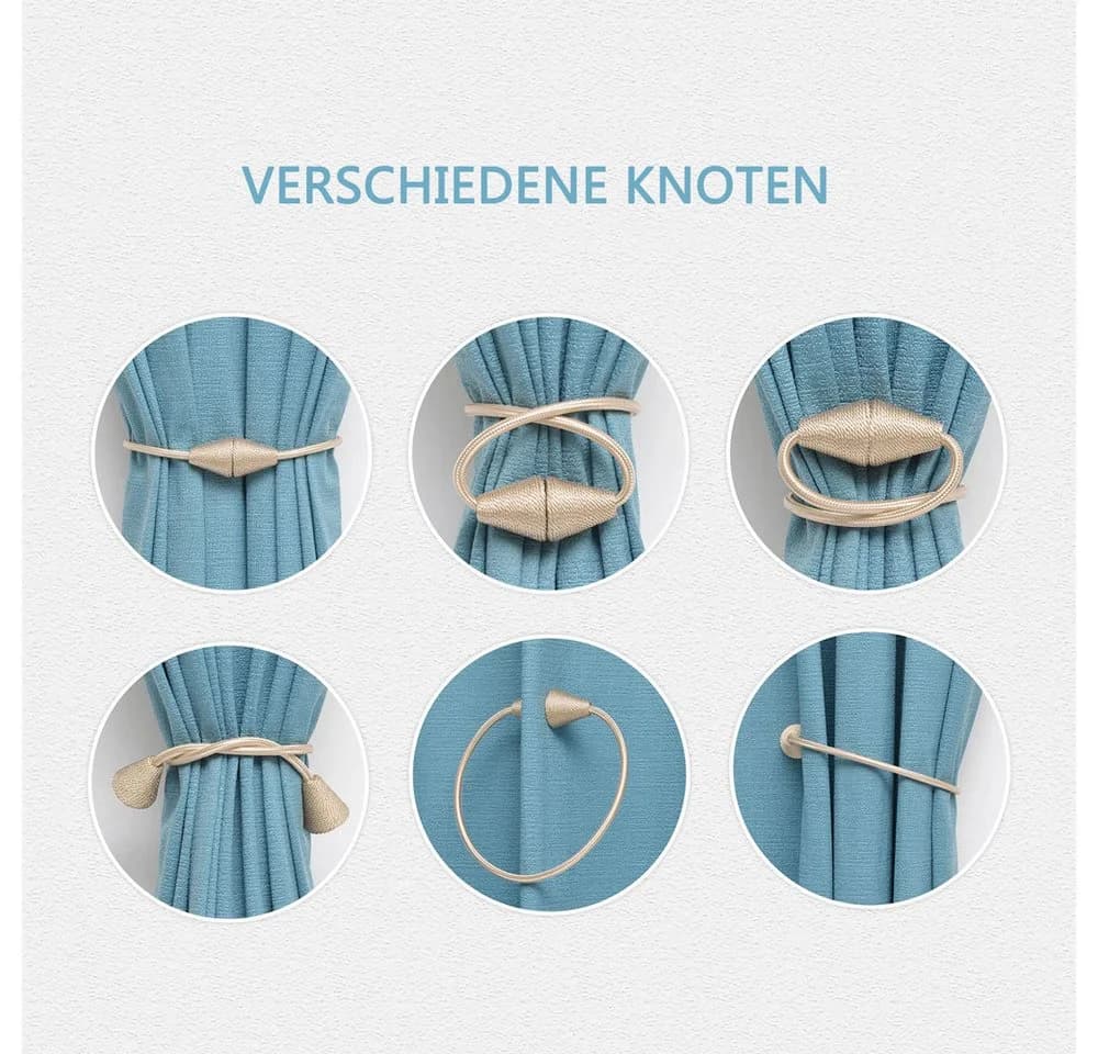 Agger Magnetische Vorhang Raffhalter 2 Stück Beige Modern - Bild 4