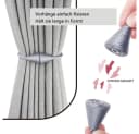Agger Magnetische Vorhang Raffhalter 2 Stück Silber Modern Bild 1