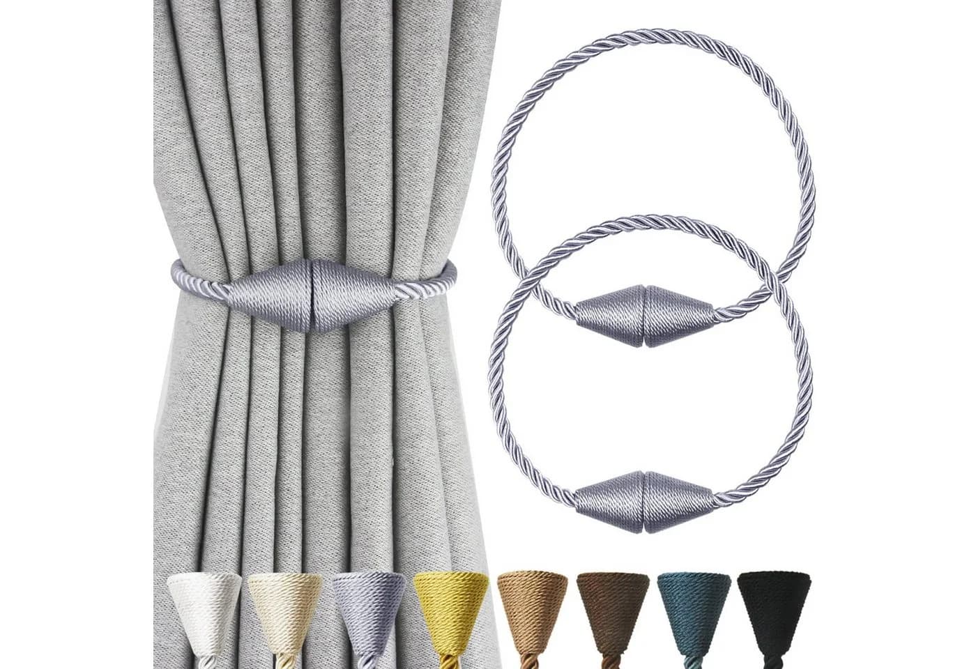 Agger Magnetische Vorhang Raffhalter 2 Stück Silber Modern - Bild 2