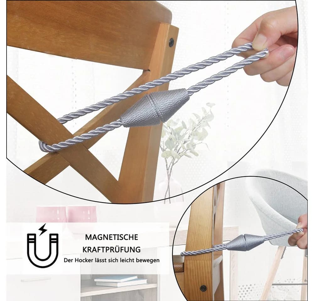 Agger Magnetische Vorhang Raffhalter 2 Stück Silber Modern - Bild 4