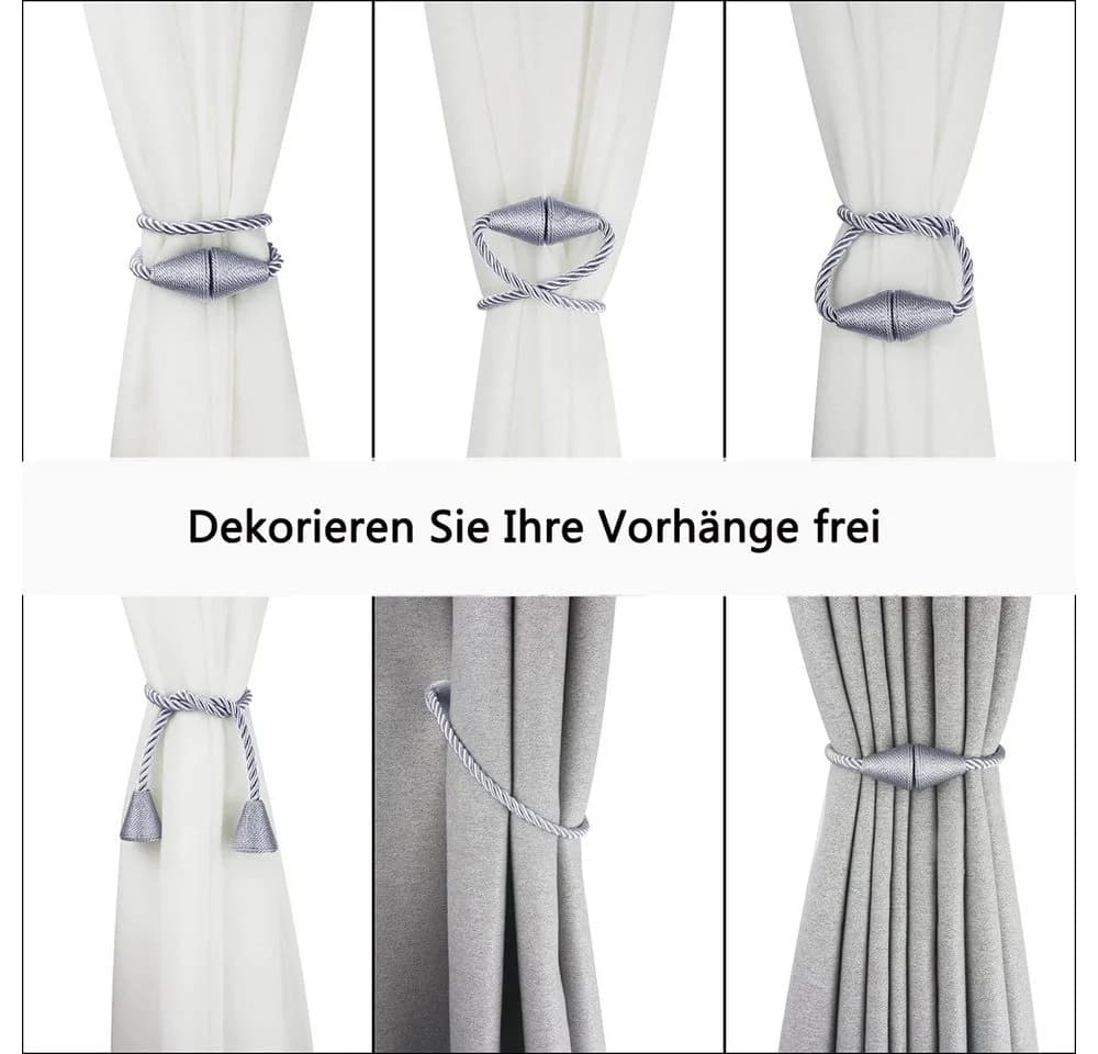 Agger Magnetische Vorhang Raffhalter 2 Stück Silber Modern - Bild 5
