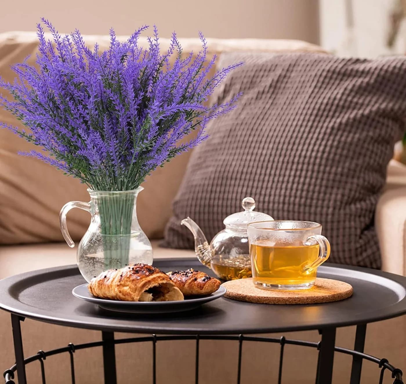 Agger Kunstblumenstrauß Lavendel 4er Set Lila