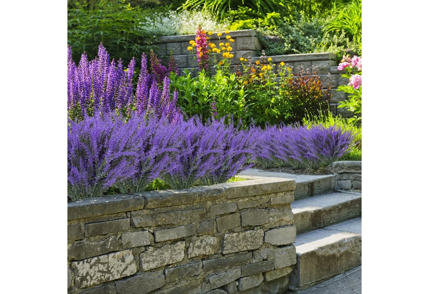 Agger Kunstblumenstrauß Lavendel 4er Set Lila - Bild 4