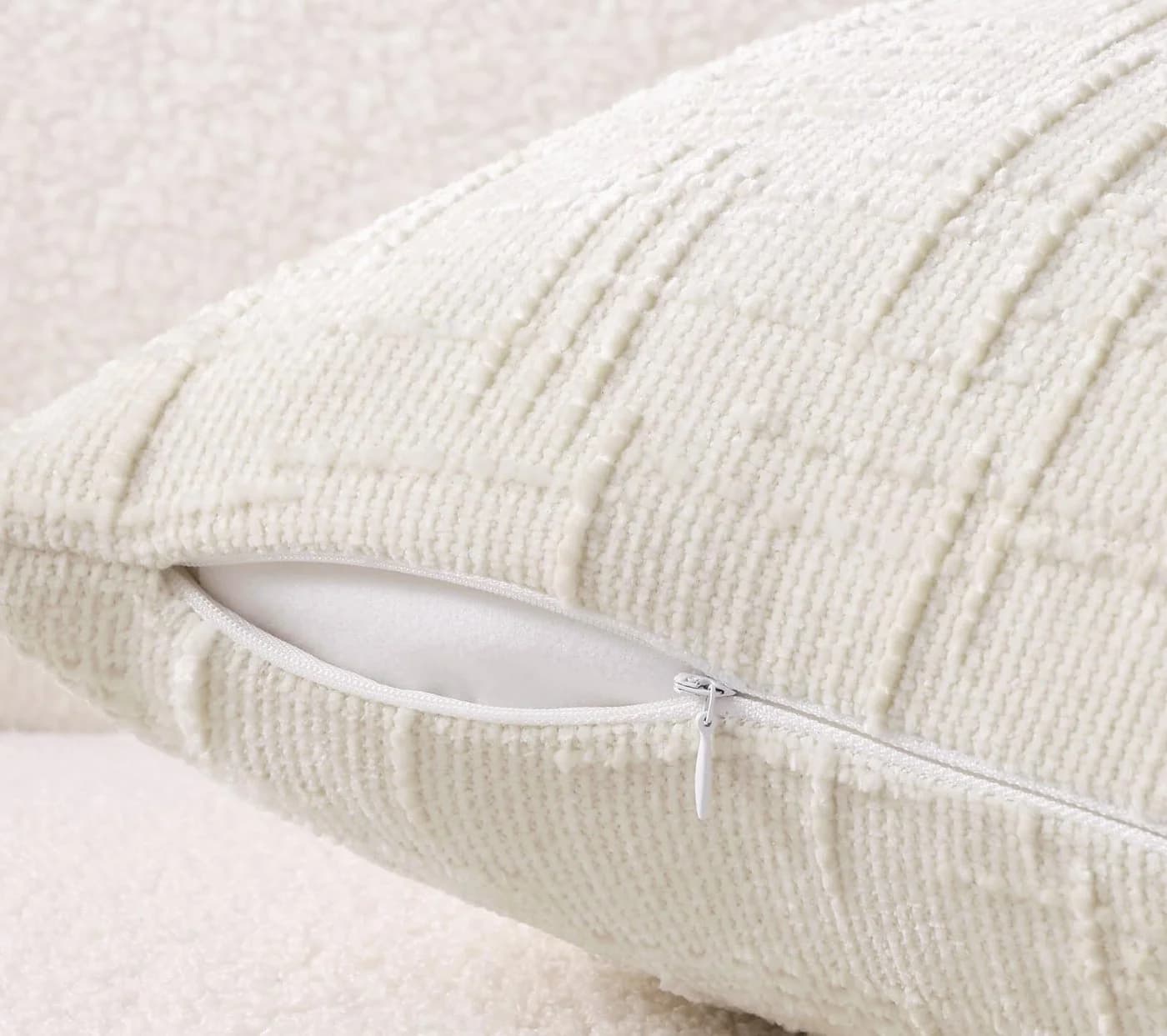 Zaewry Kissenbezug Chenille Beige Dekokissenbezug - Bild 4