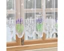Agger Spitzen-Kurzvorhang Lavendelblumen Violett Stangendurchzug Bild 5