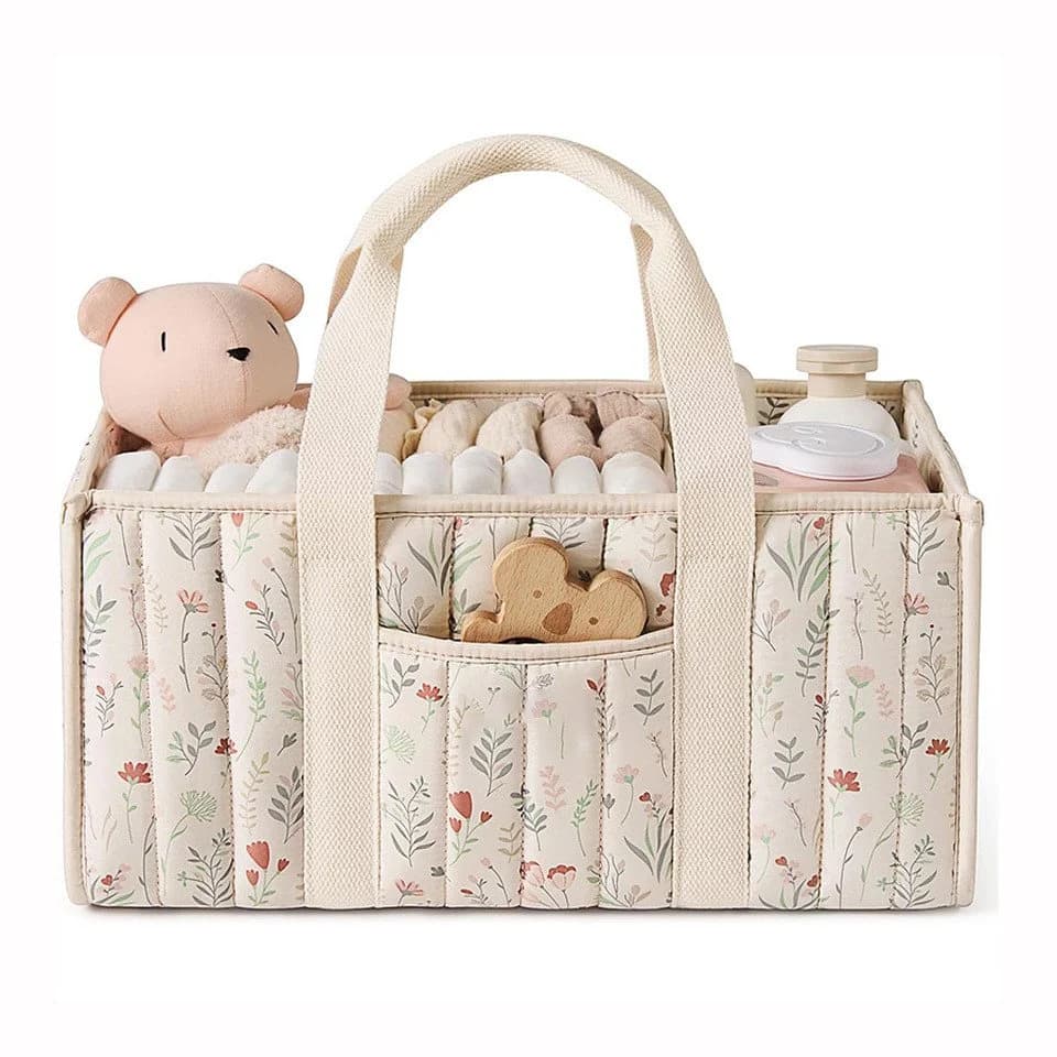 Zaewry Aufbewahrungskorb Windeltasche mit Blumenmuster - Bild 2