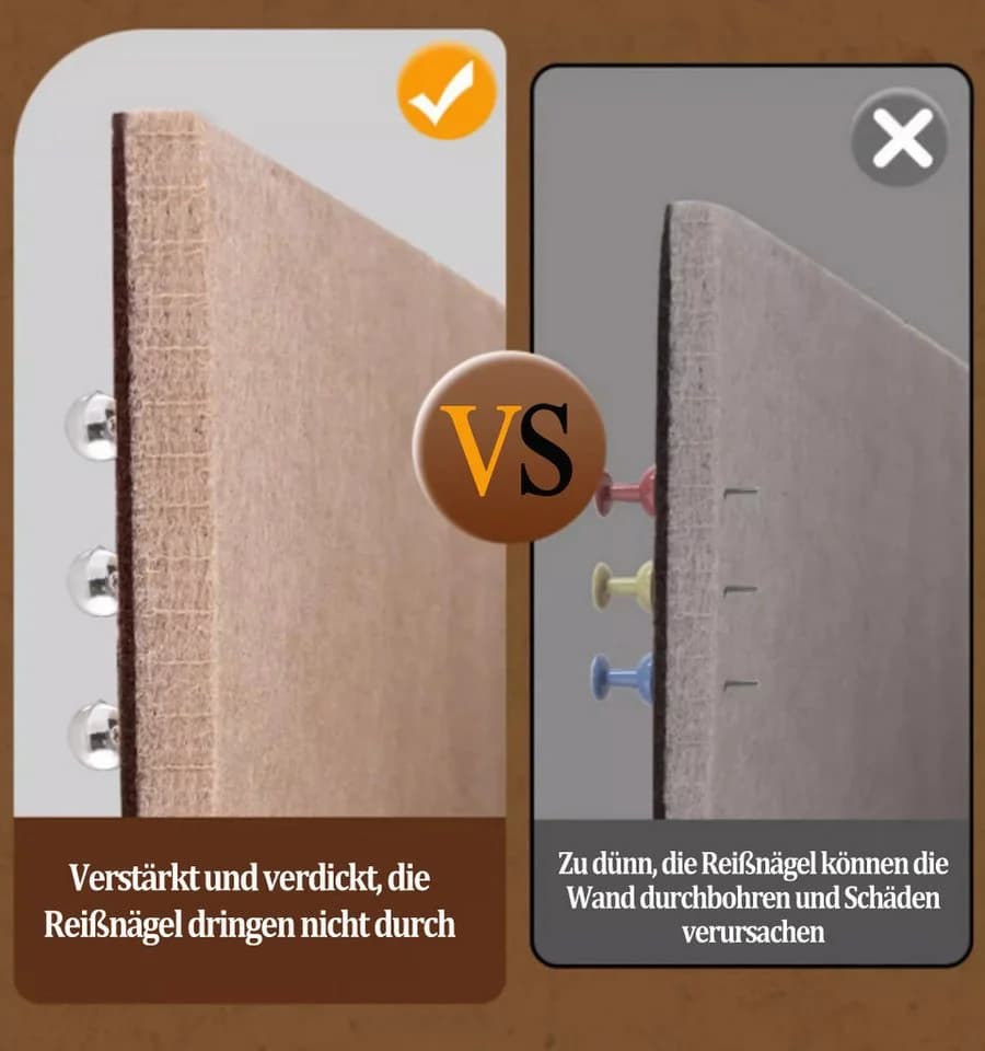 Agger Faltbare Filz-Pinnwand Selbstklebend Dekowandpaneele - Bild 3