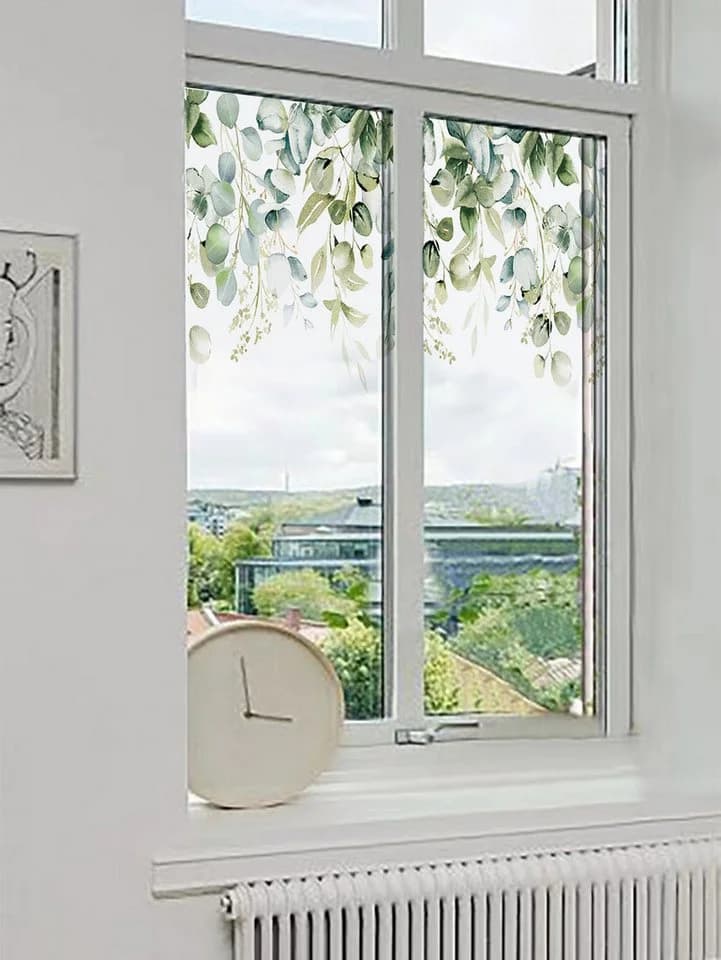 Agger Fenstersticker Grüne Blätter Selbsthaftend Dekorative Fensterfolie - Bild 5