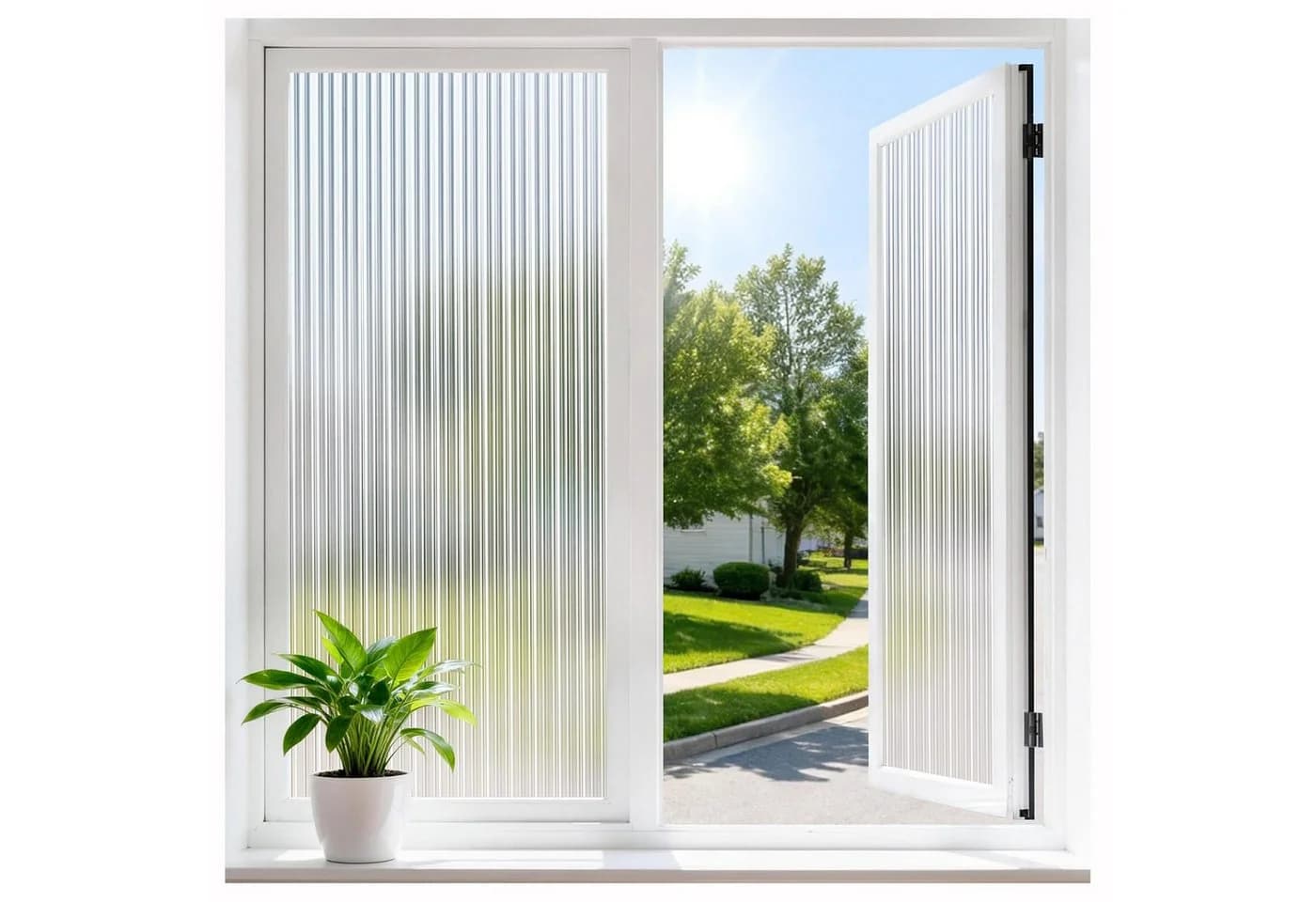 Agger Milchglas-Fensterfolie Statisch Haftend Sichtschutz UV-Schutz - Bild 2