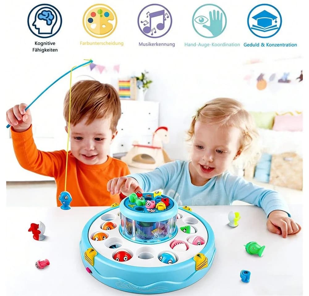 Zaewry Magnetisches Angelspielzeug Blau Montessori Lernspielzeug ab 3 Jahre