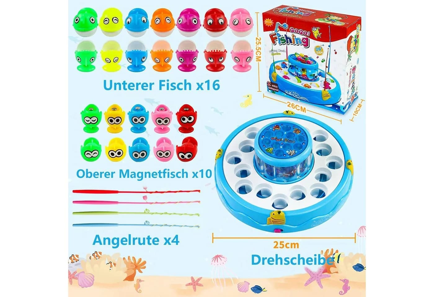 Zaewry Magnetisches Angelspielzeug Blau Montessori Lernspielzeug ab 3 Jahre - Bild 3