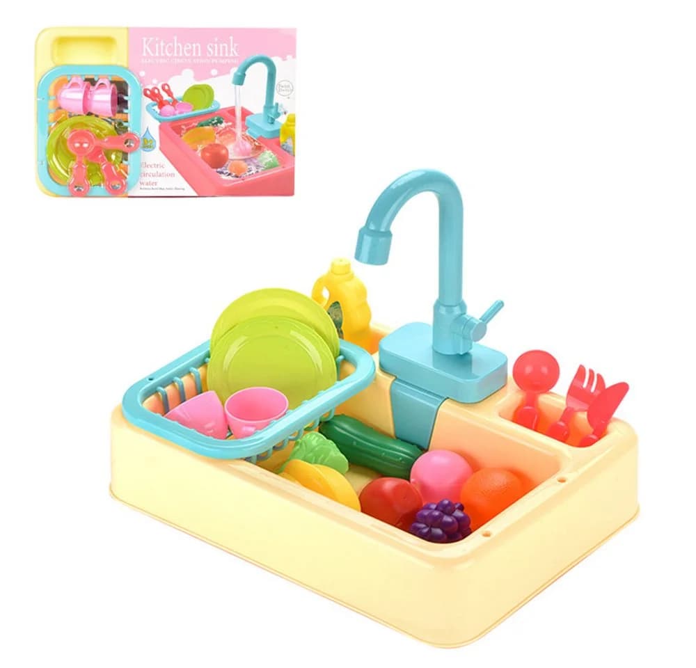 CLTYQ Spielküche Küchenspüle mit Wasserfunktion & Zubehör - Bild 2