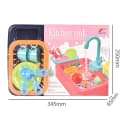 CLTYQ Spielküche Küchenspüle mit Wasserfunktion & Zubehör Bild 3