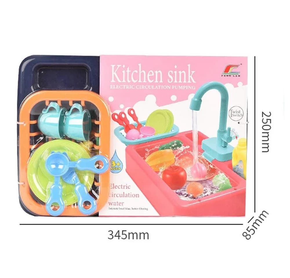 CLTYQ Spielküche Küchenspüle mit Wasserfunktion & Zubehör - Bild 3