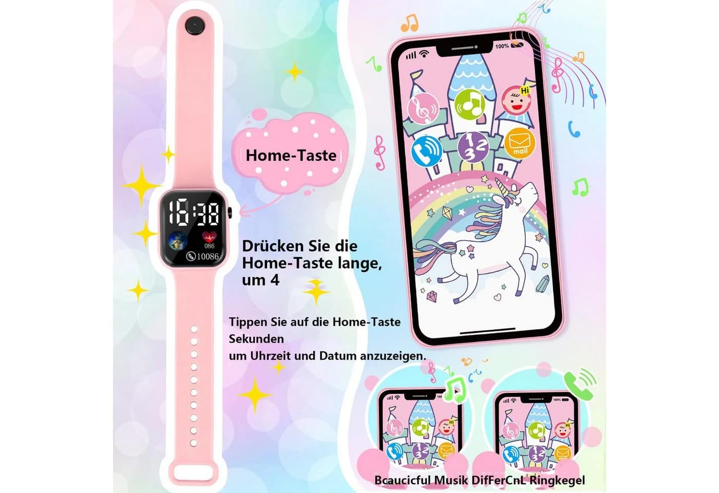Zaewry Kreativset Make-up-Spielzeug 32-teilig Rosa Handtasche - Bild 3