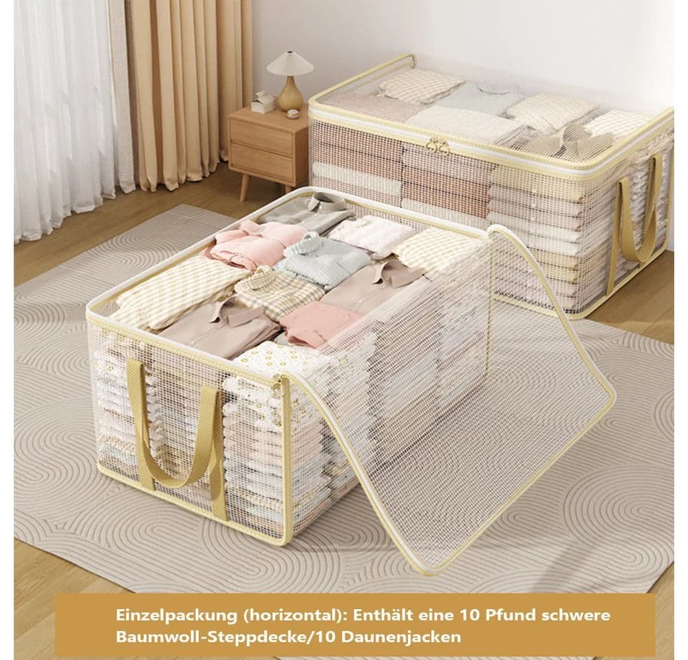 Agger Aufbewahrungstasche mit Deckel Beige Faltbar
