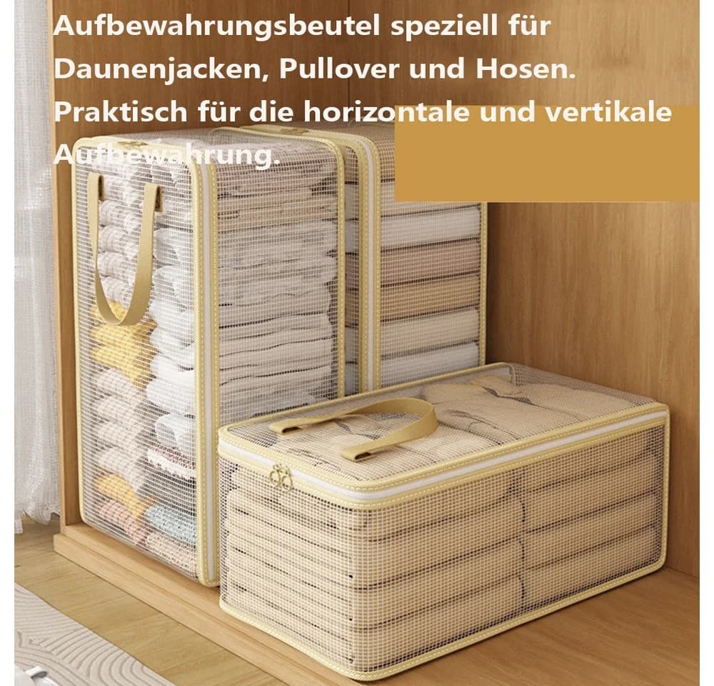 Agger Aufbewahrungstasche mit Deckel Beige Faltbar - Bild 3