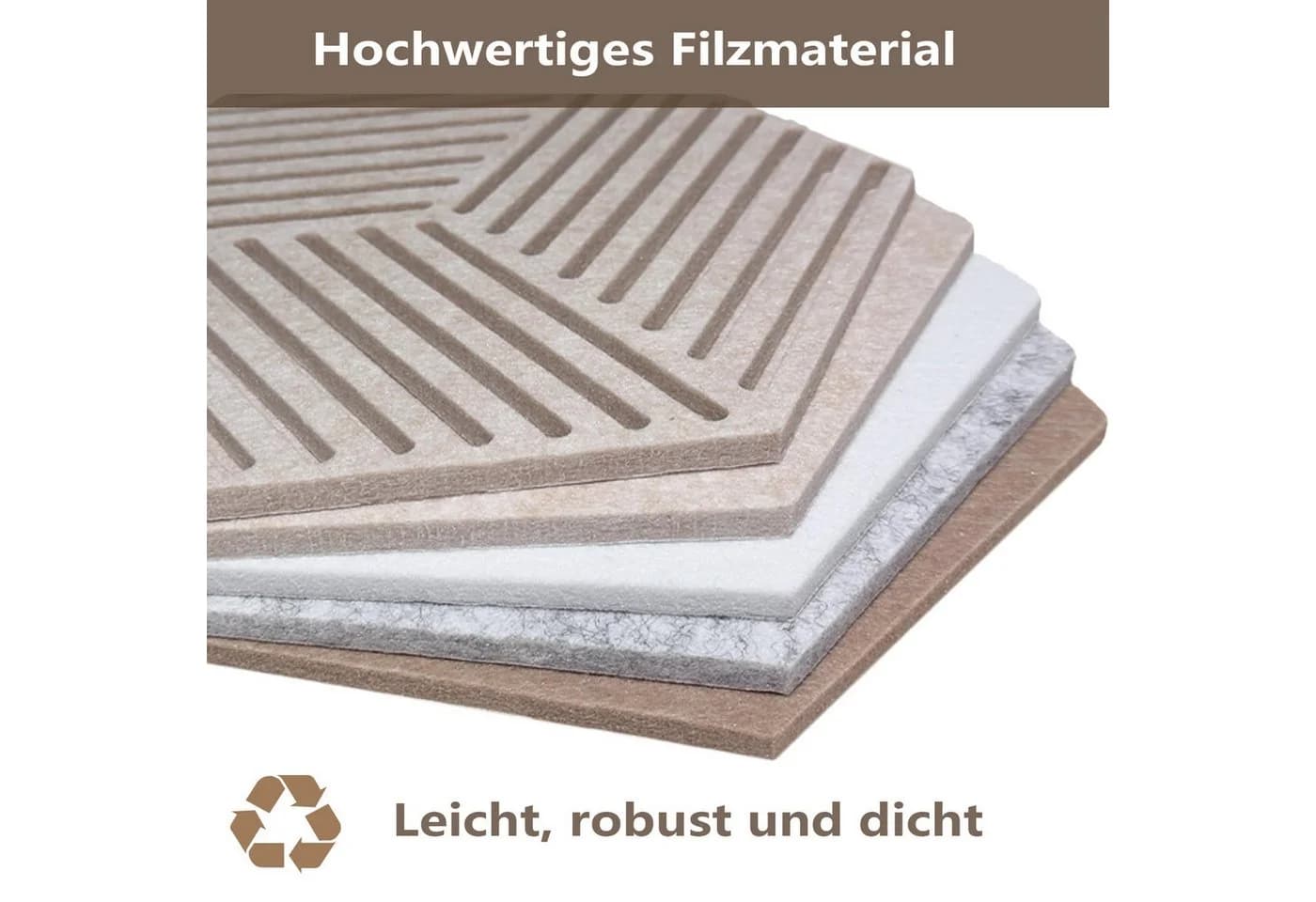 Agger Hexagon Pinnwand Set 12-teilig Kork mit 50 Pushpins - Bild 5