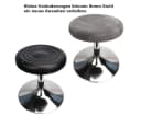 Agger Stuhlhusse Hockerbezug Grau Samt Stretch Bild 1