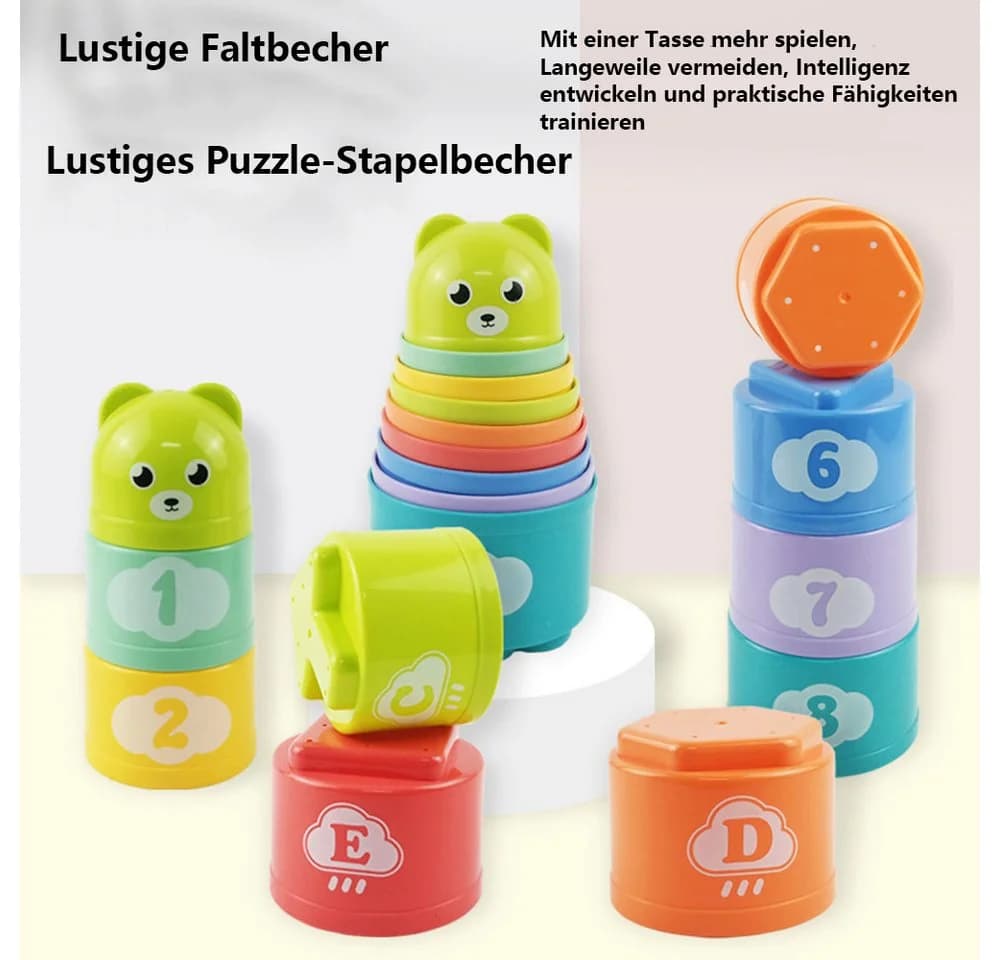Sorvyzxn Stapelspielzeug Stapelbecher 9-tlg. Bunt - Bild 3